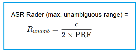 ASR Radar Range & Blind Speed Calculator & Formula