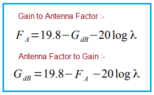 Antenna Factor Calculator and Conversion