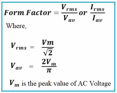 Crest Factor and Form Factor: Formulas and Calculators
