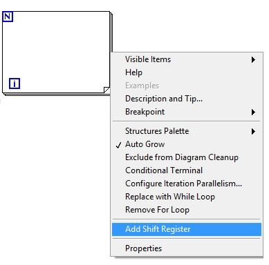 labview interview shift register
