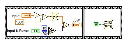 Volt to dBm Converter LabVIEW VI Source Code