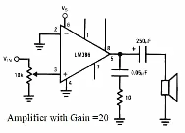 LM386 Audio Amplifier IC: Pinout, Circuit, and Applications