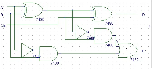 Verilog Code for Half Adder, Half Subtractor, and Full Subtractor