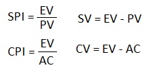 SPI,CPI,SV,CV calculator | SPI,CPI,SV,CV Formula or equation